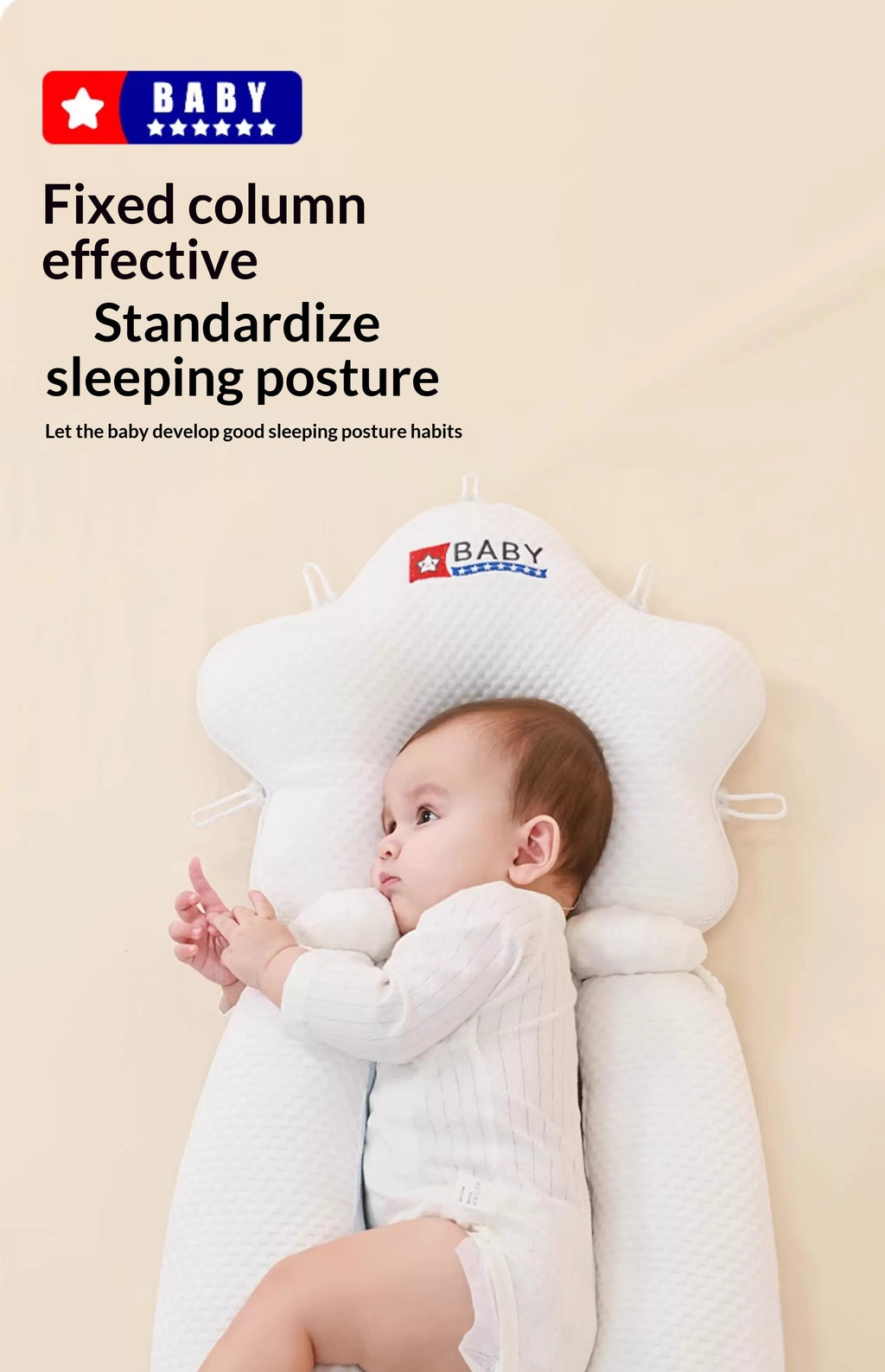 Baby Sleeping Pillow with Memory Foam | MEACAOFG