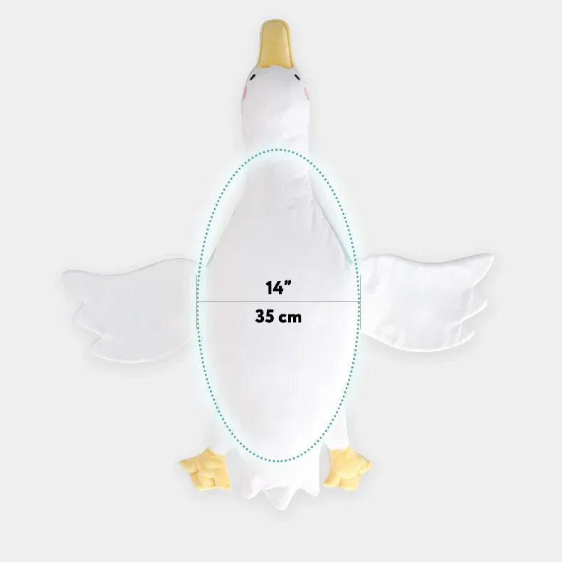 Large White Goose Baby Gas Relief Pillow - Anti-Colic Tummy Time Support for Newborns 0-12 Months | MEACAOFG